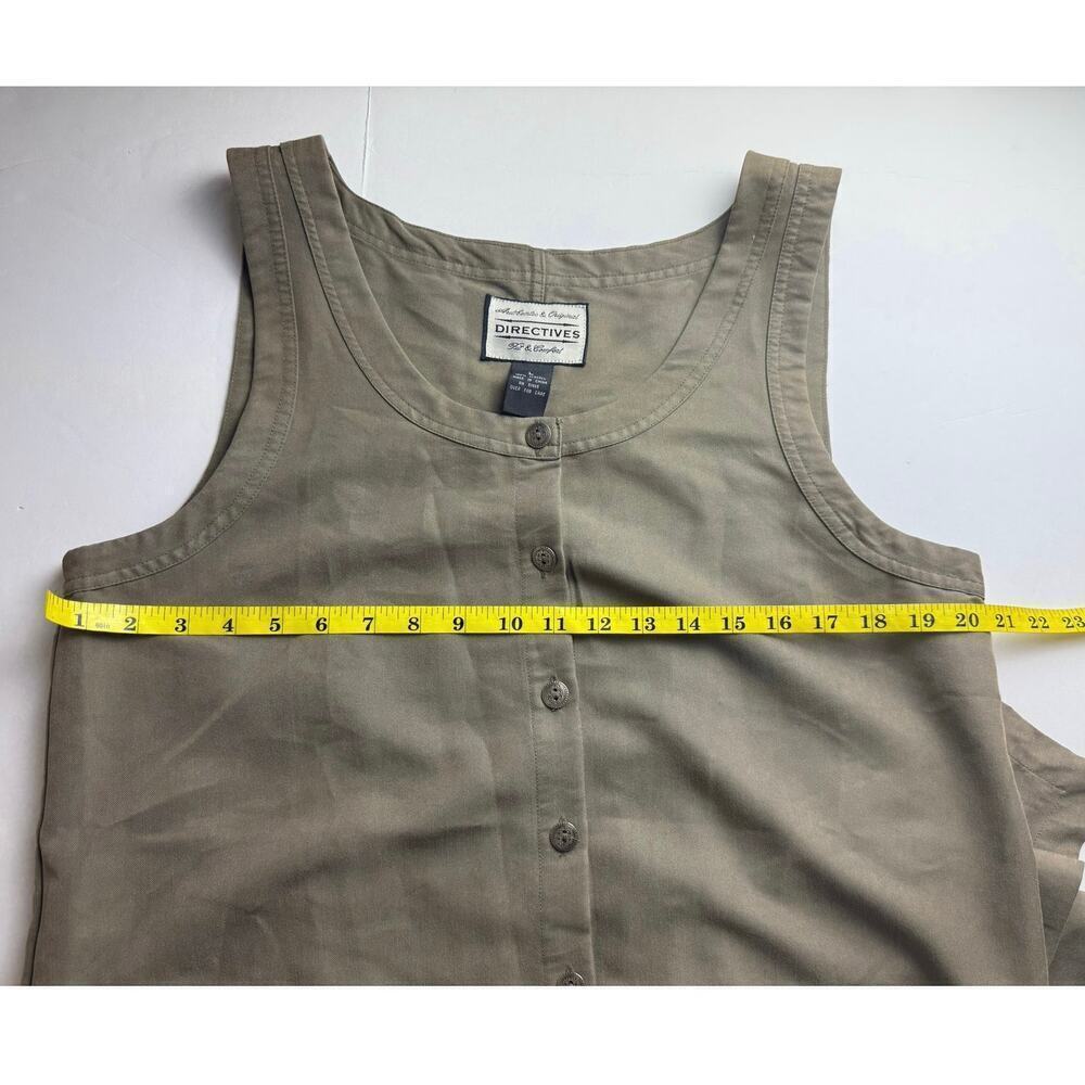 Directives Olive Lyocell Sleeveless Jumper Dress - L - Picture 6 of 9